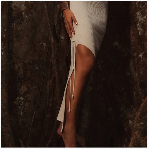 Vestido Damata - Areia